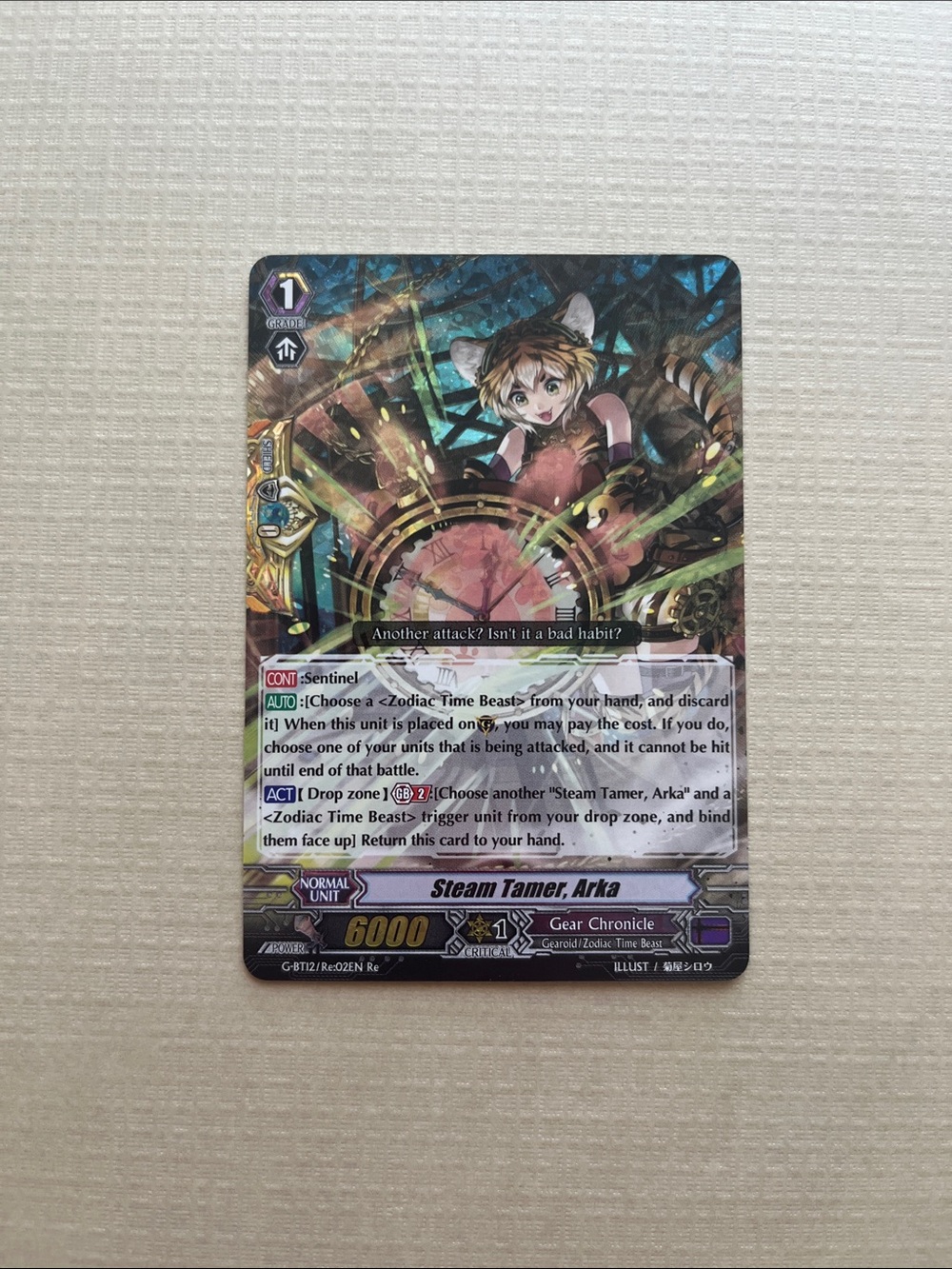 Steam Tamer, Arka Trading Card — Multicolor Holo Art